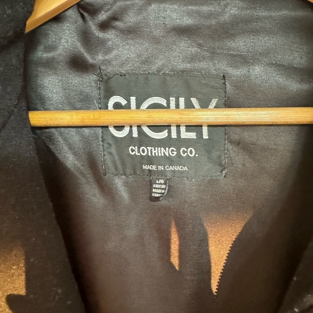 Size Large Black warm winter coat with fur hood double layer SICILY, brown fur L - Picture 6 of 16